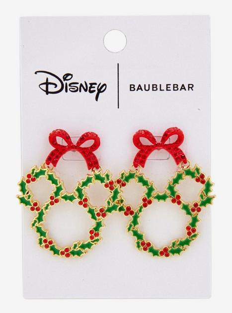 Baublebar Disney Mickey Mouse Wreath Earrings | BoxLunch