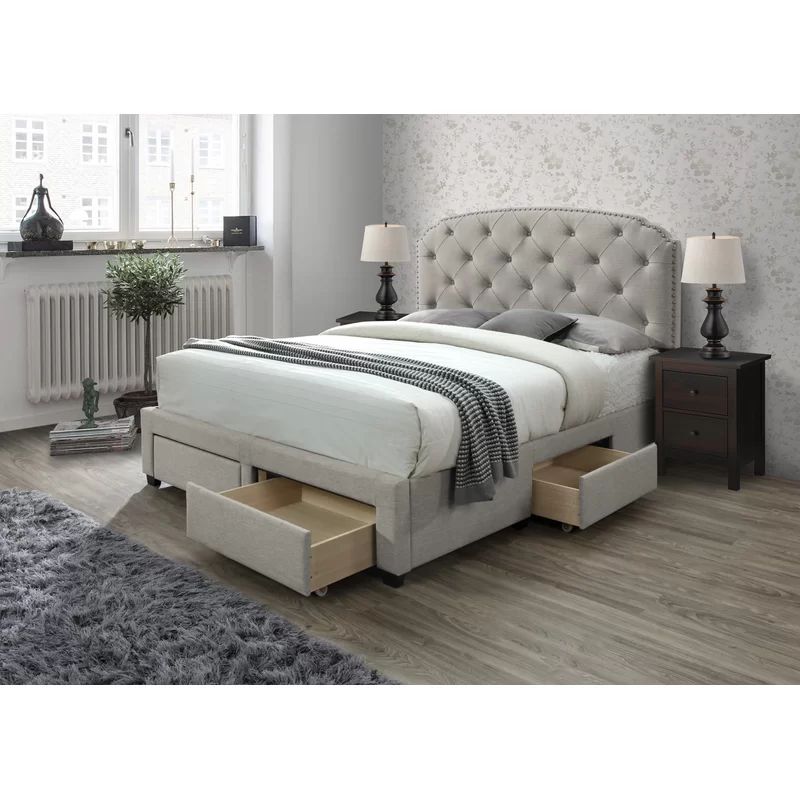 Abdiel Tufted Upholstered Storage Standard Bed | Wayfair North America