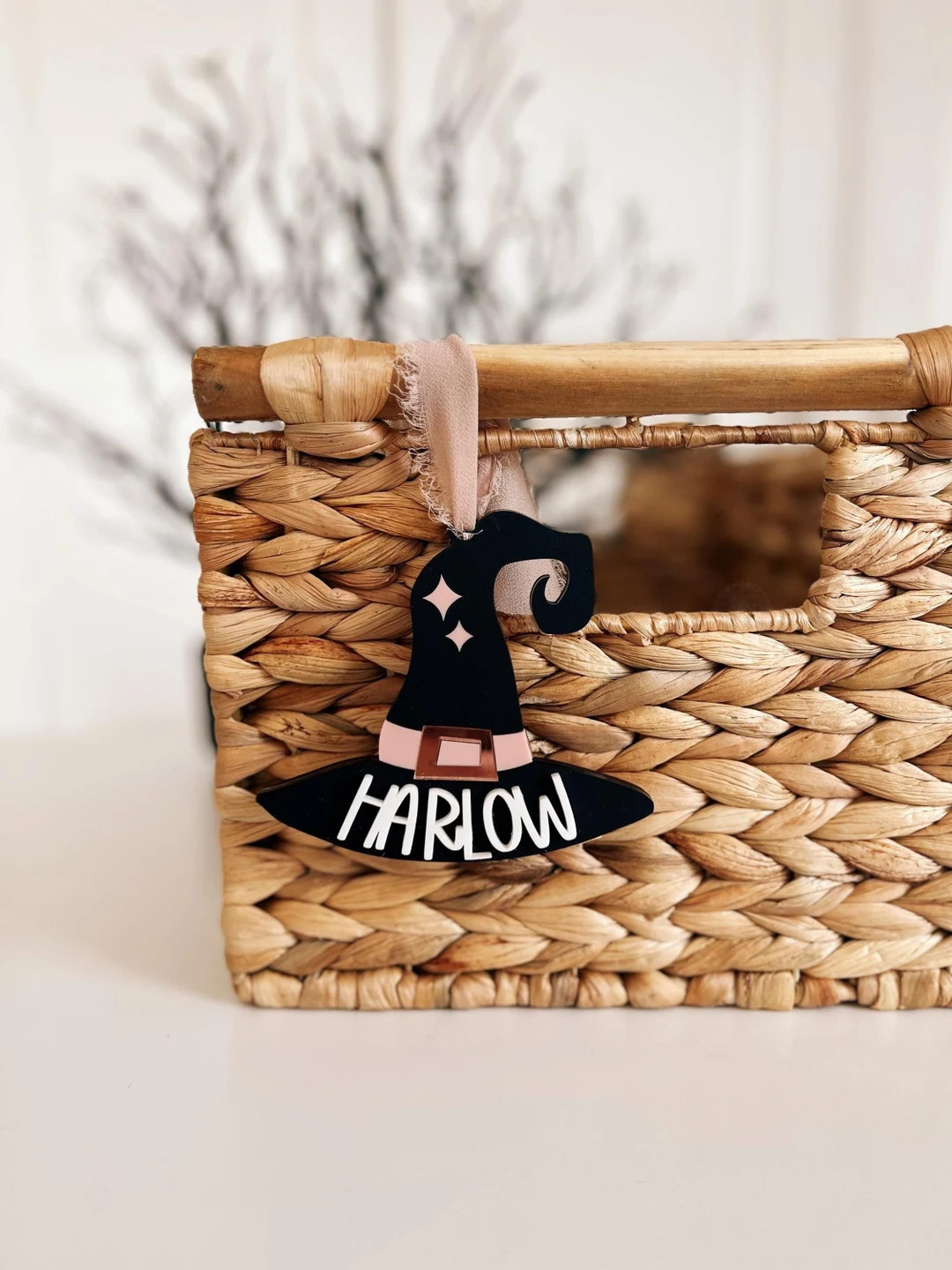Witch Hat Tag Halloween Basket Tag Boo Basket Tag Personalized Halloween Tag Trick or Treat Bag T... | Etsy (US)