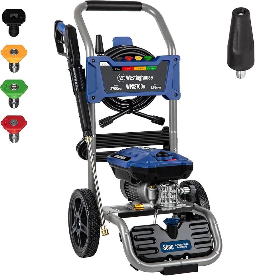 Westinghouse WPX2700e Electric Pressure Washer, 2700 Max PSI and 1.76 Max GPM, Induction Motor, O... | Amazon (US)