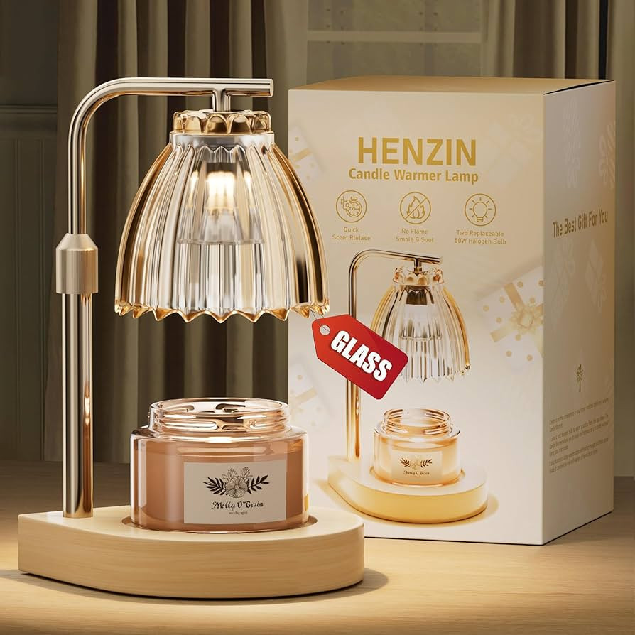 Henzin Candle Warmer Lamp with Timer and Dimmer, Electric Wax Melter Warmer Lamps for Yankee Jar ... | Amazon (US)