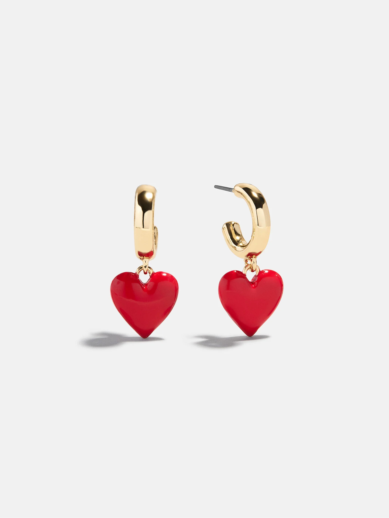 Game Day Heart Drop Earrings - Red | BaubleBar