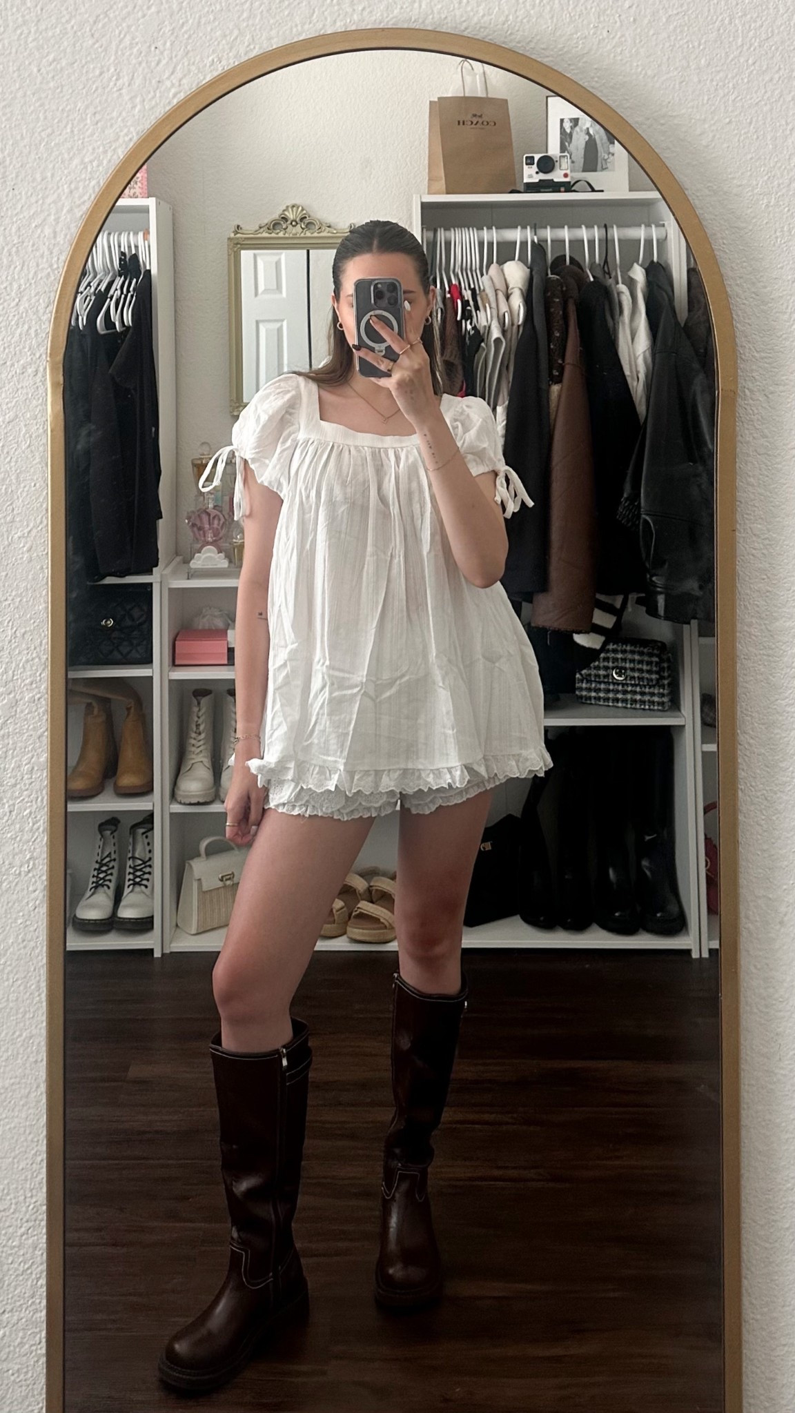 Baby doll dress outfit from CIDER 🤍 

#LTKootd #LTKSaleAlert #LTKgrwm