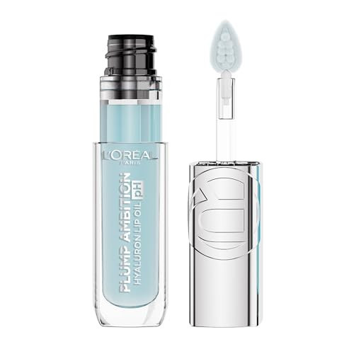 L'Oreal Paris Plump Ambition pH Hyaluron Lip Oil, Color Shifting Lip Tint with 24HR Hydration, Volumizing Shine and Lasting Color, 010 pH Cristal Ice | Amazon (US)