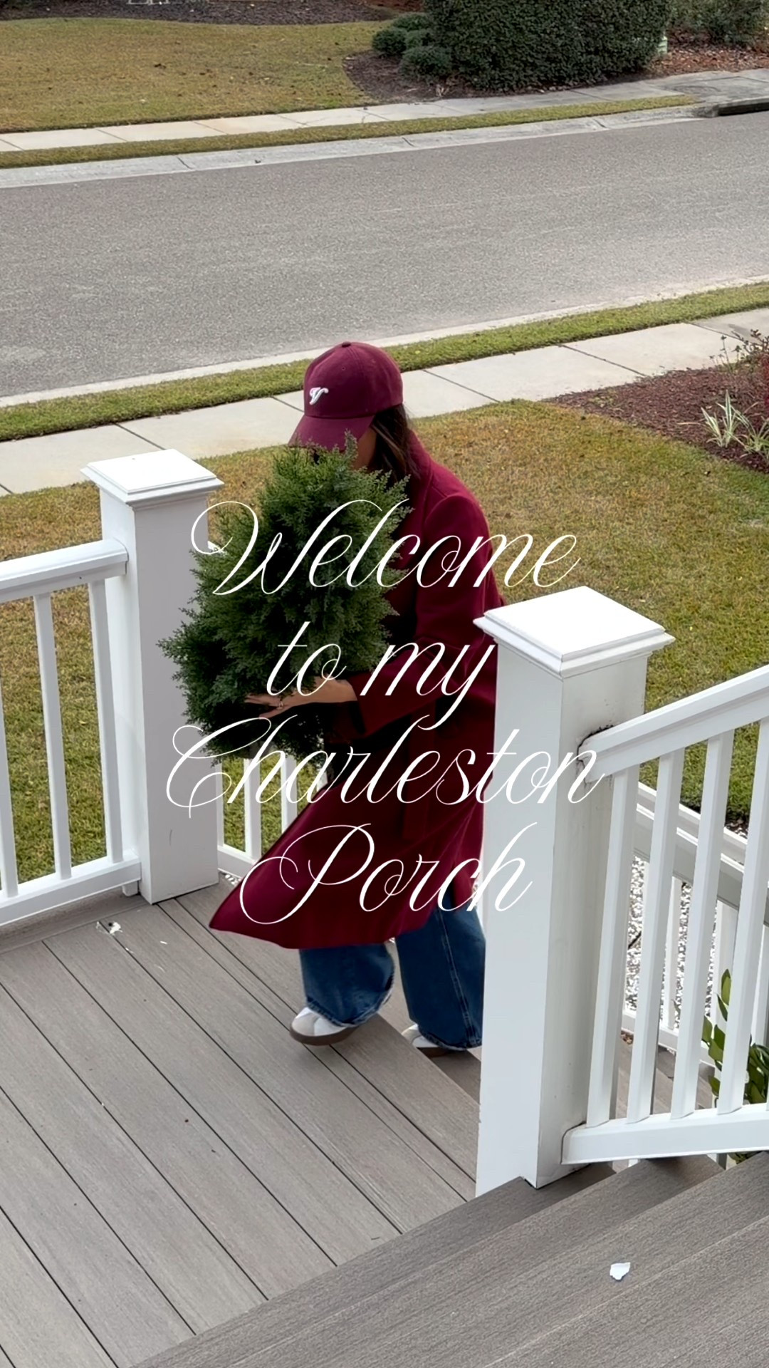 Creating our Christmas porch players using real and fake- love these faux trees and magnolia stems  from Amazon! 

#LTKHoliday #LTKootd #LTKmomlife