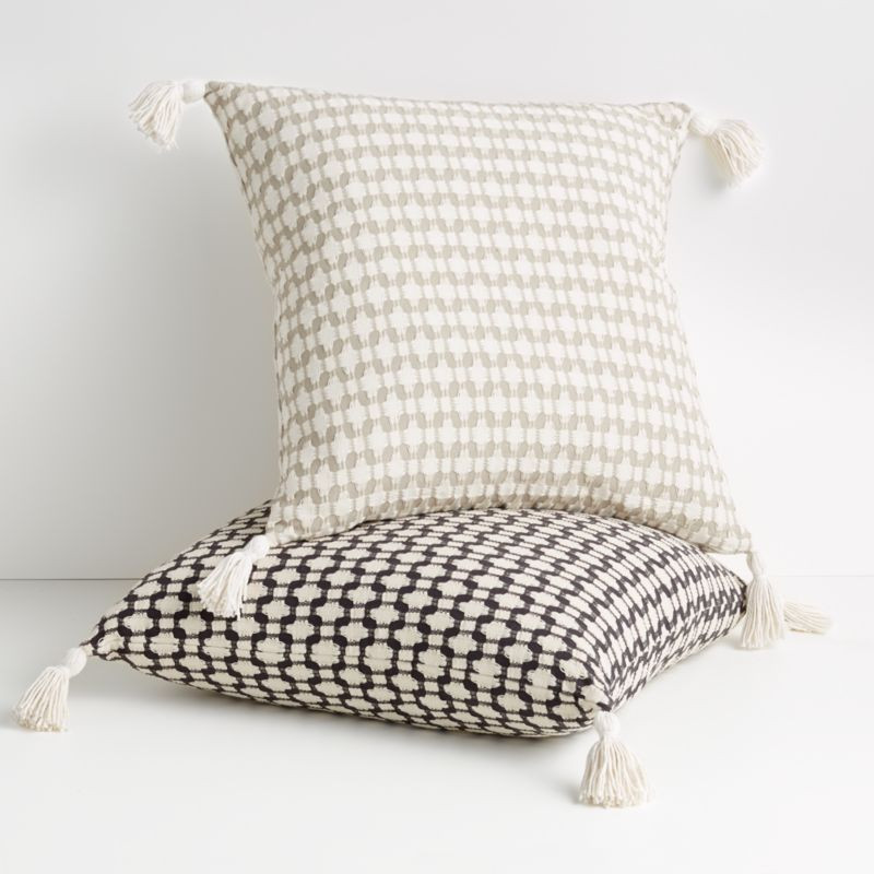 Tahona 23" Textured Pillows | Crate and Barrel | Crate & Barrel