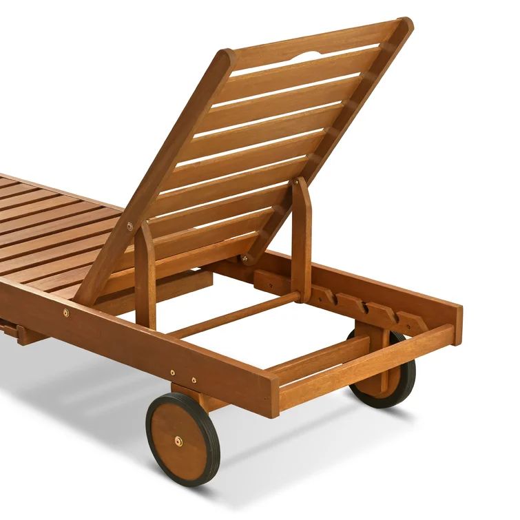 Ermont Outdoor Rubberwood Chaise Lounge | Wayfair North America