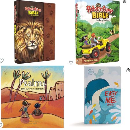 We are buying a new Bible for our oldest son and I think we are going with the Lion Adventure Bible for early readers.  It has great illustrations, key words, and questions to ask while reading.  The Psalms for Children has beautiful illustration and makes a great family devotional book around the dinner table.

#LTKunder100 #LTKkids #LTKfamily