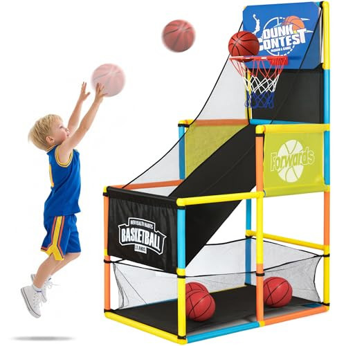 LovesTown Arcade Basketball Game, Basketball Hoop for Kids with 4 Balls Outdoor Indoor Active Play Toys Carnival Games Birthday Gifts for Boys Girls | Amazon (US)