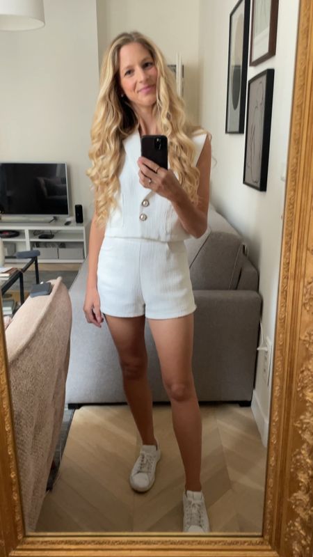 Summer outfit — the perfect two piece set for all your summer travels, it’s the perfect vacation outfit, classic, chic and timeless

White outfit, summer outfit, spring outfit, vacation outfit, europe outfit, what to pack, Paris, Italy, Spain, Portugal, lulus, co-ord set, vest, shorts, tweed set, travel outfitt

#LTKfindsunder100 #LTKstyletip #LTKtravel
