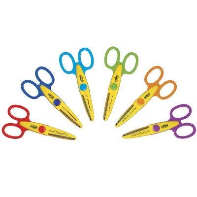 School Smart Paper Edger Scissor Set, Assorted Colors, set of 6 | Target