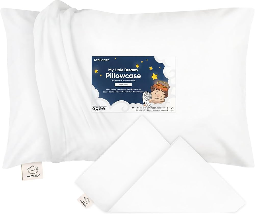 KeaBabies Toddler Pillowcase for 13X18 Pillow - Organic Toddler Pillow Case for Boy, Kids - 100% ... | Amazon (US)