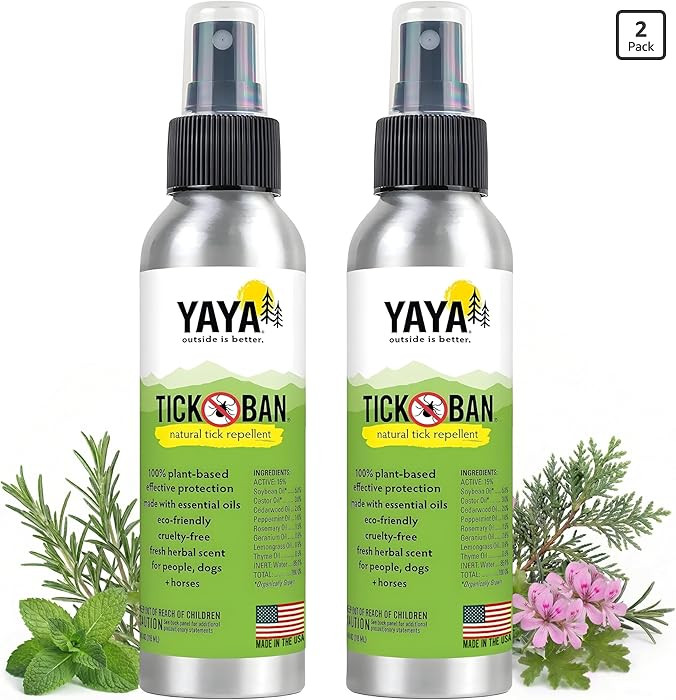 Yaya Organics Tick Ban DEET-Free Mist Spray - Made in USA - All Natural Extra Strength Tick Repel... | Amazon (US)