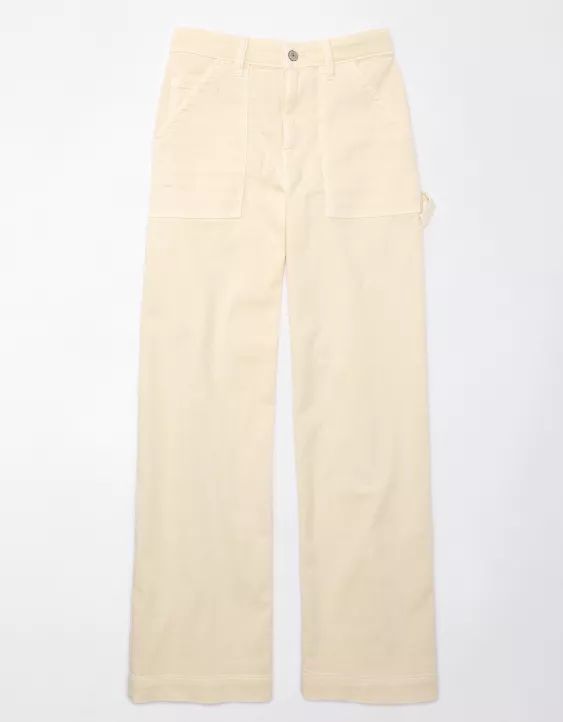 AE Dreamy Drape Woven Super High-Waisted Baggy Wide-Leg Pant | American Eagle Outfitters (US & CA)
