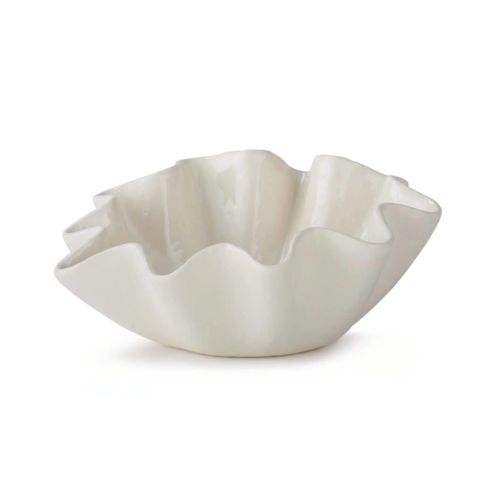 Ruffle Ceramic Medium Bowl by Regina Andrew | 1800 Lighting