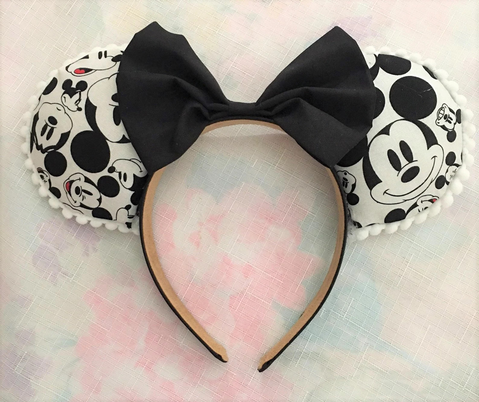 Black & White 2 Mouse Ears - Etsy | Etsy (US)