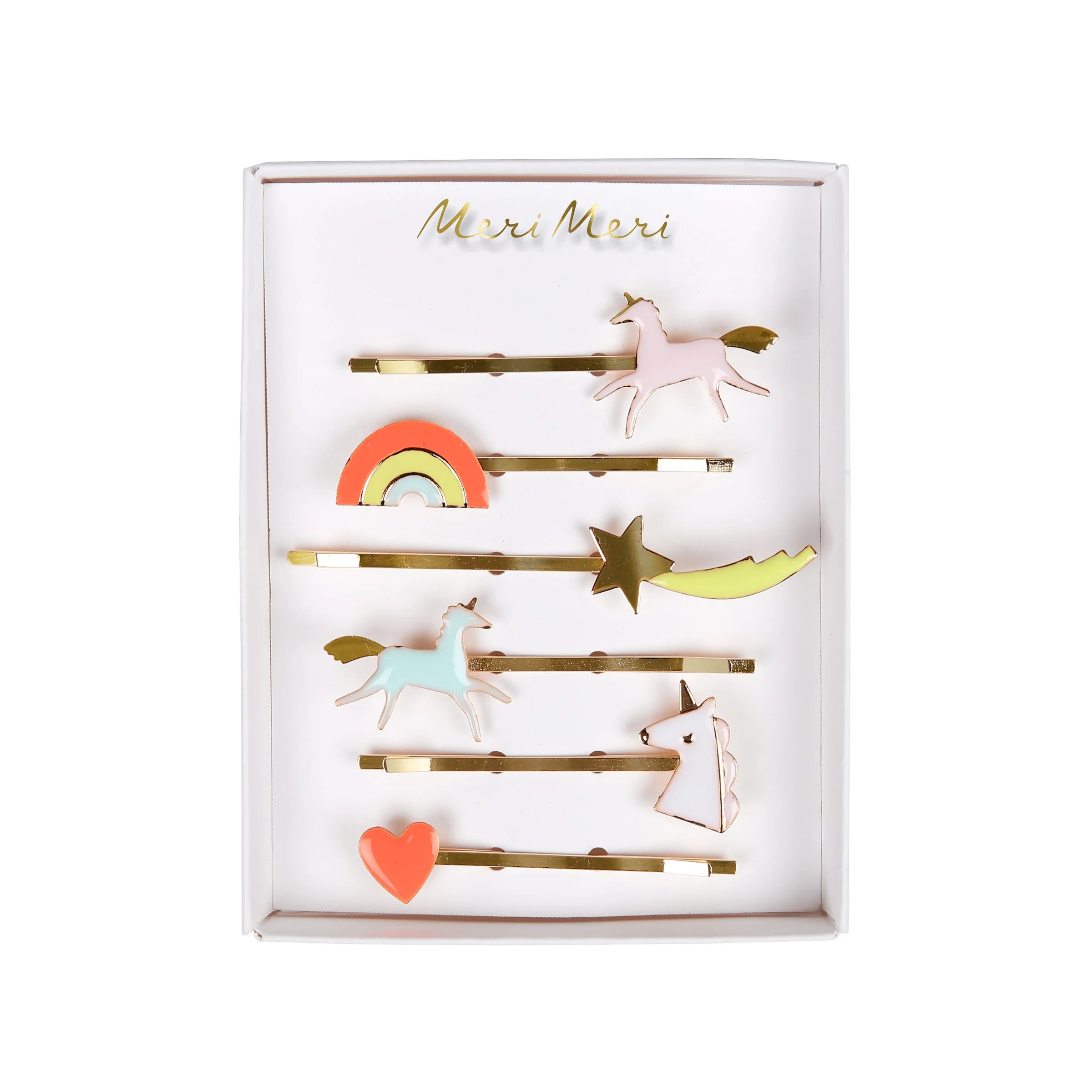 Unicorn Enamel Hair Slides | Meri Meri