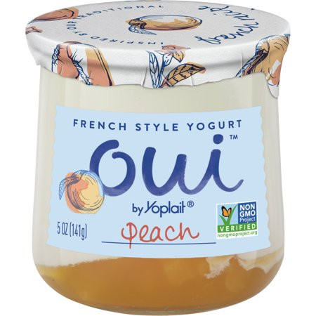 Oui by Yoplait French Style Yogurt Peach, 5 oz Jar | Walmart (US)