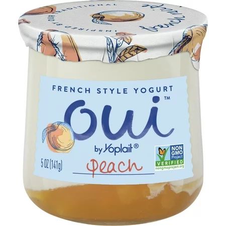 Oui by Yoplait French Style Yogurt Peach, 5 oz Jar | Walmart (US)