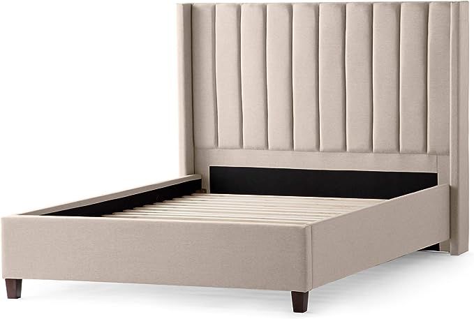 MALOUF Furniture Designer Blackwell Bed Set Platform, King, Oat | Amazon (US)
