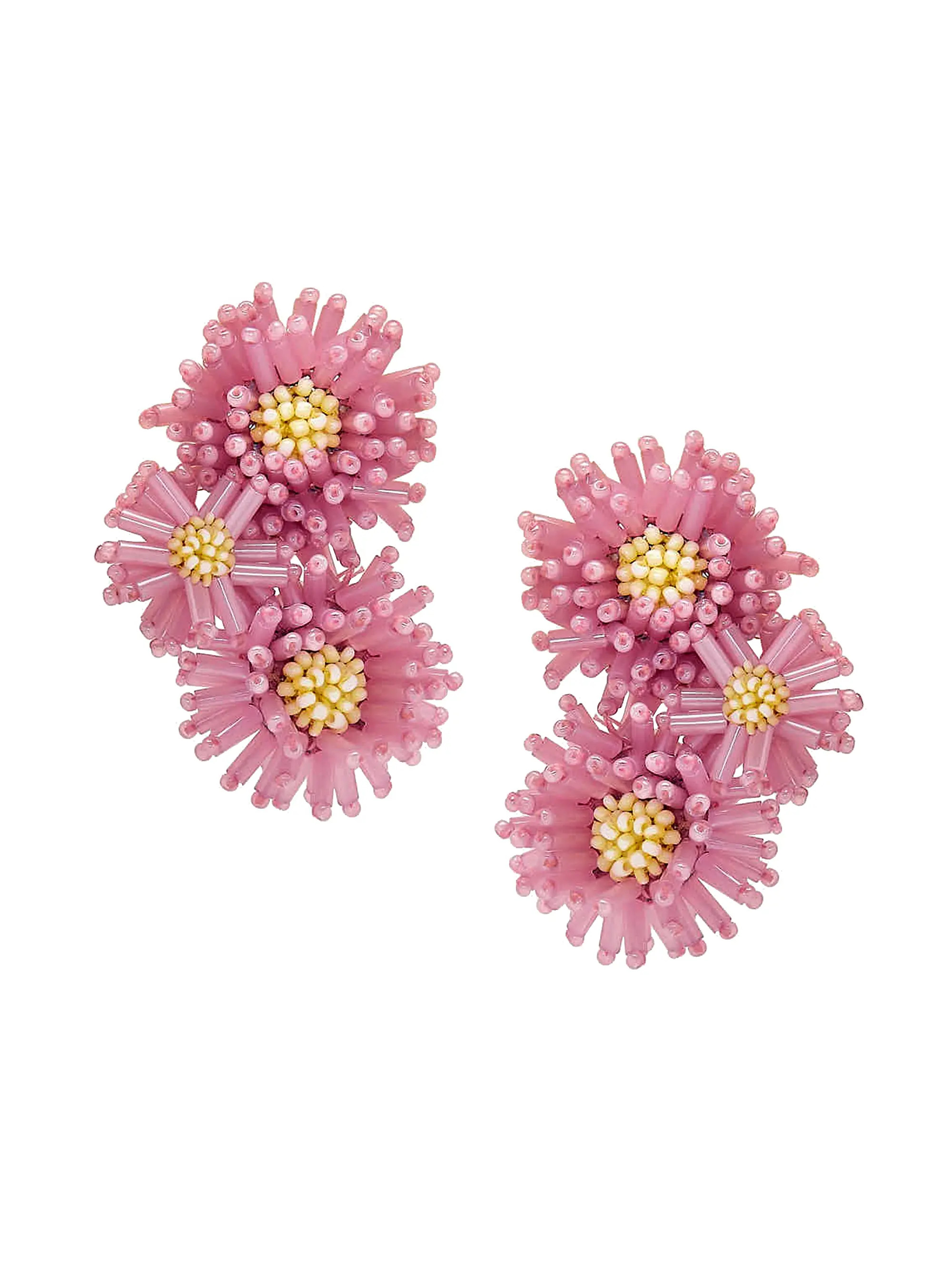 Pompom Flower 24K-Gold-Plated & Glass Bead Stud Earrings | Saks Fifth Avenue