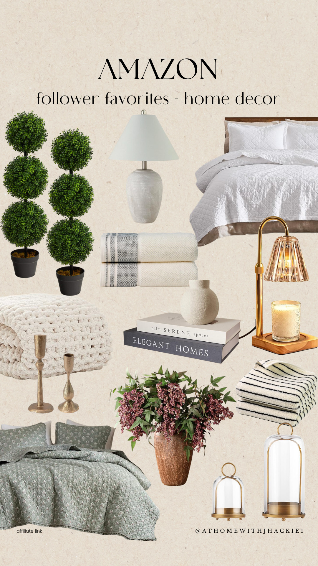 Amazon Follower Favorites – Home Decor, Amazon home decor, follower favorites, neutral home decor, faux topiary trees, luxury bedding, decorative table lamp, cozy throw blanket, bath towels, decorative books, ceramic vase, floral arrangement, candle holders, glass hurricanes, bedroom decor, living room decor, cozy home, Amazon finds, home styling, neutral decorating, affordable home decor

#LTKHome #LTKSaleAlert