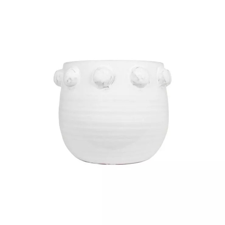 9" x 11" Terracotta Planter with Bubble Design White - 3R Studios | Target