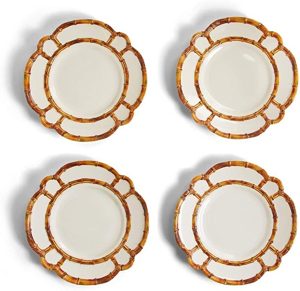 Two's Company Set of 4 Bamboo Touch Dinner Plate | Amazon (CA)