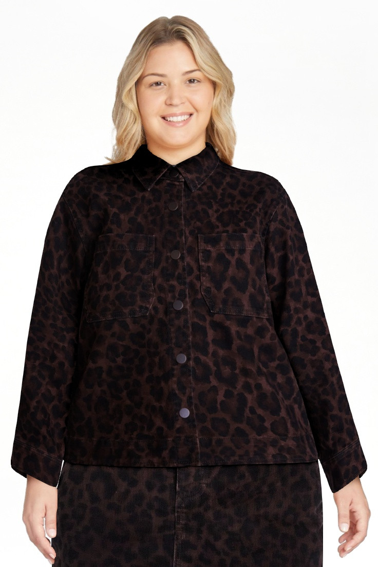 Scenario Women's Faux Leopard Print Jacket, Sizes XS-XXXL | Walmart (US)