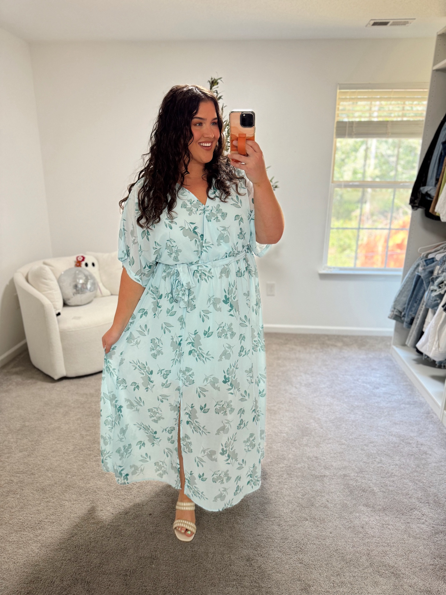 Amazon printed flowy maxi dress 🩵 Perfect wedding guest dress, family photos outfit or beach vacation style 
Wearing a size XXL and fits with room
Comes in 20+ colors and prints and on sale for $40 

#LTKStyleTip #LTKSeasonal #LTKPlusSize