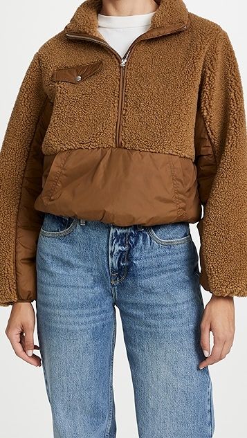 Fleece Mix Pullover Jacket | Shopbop