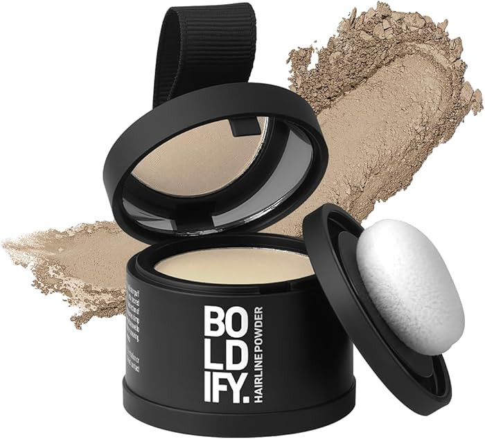 BOLDIFY Hairline Powder Root Touch Up Hair Color Bald Spot Concealing Hair Powder, Light Blonde | Amazon (US)