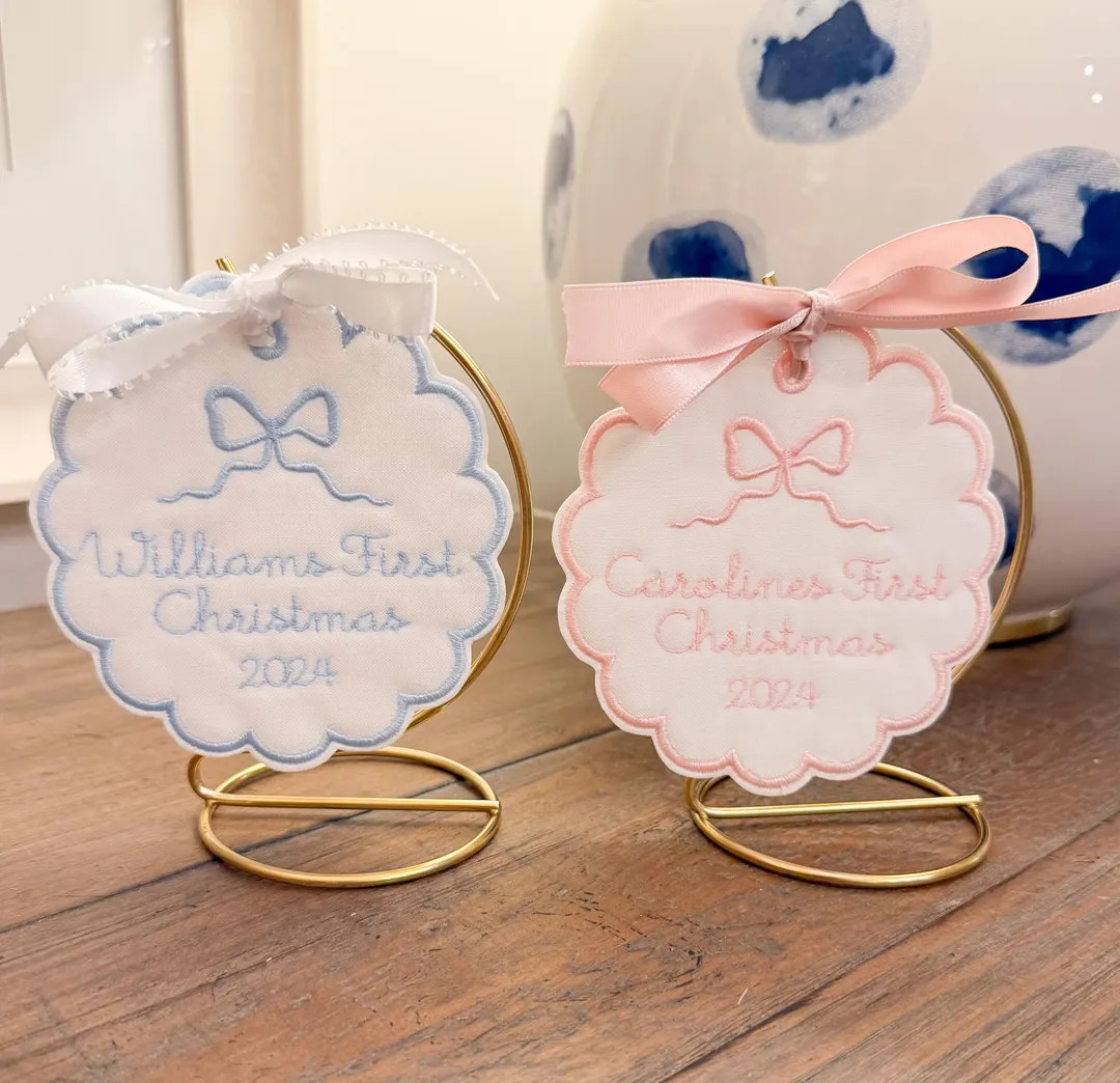 Embroidered Christmas Ornaments I Kids Christmas Ornaments I Custom Christmas Ornament I Monogram... | Etsy (US)