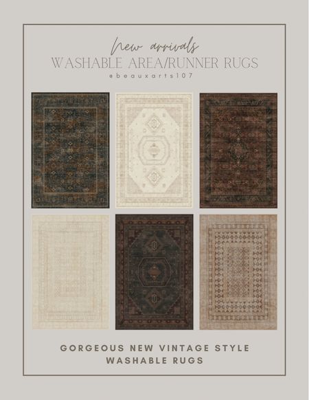 Shop these gorgeous vintage style washable rugs! 

#LTKhome #LTKstyletip