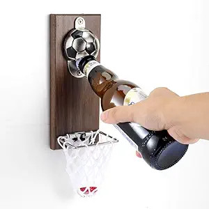 Soccer Bottle Opener with Cap Collector Catcher,Magnetic Refrigerator Paste Bottle Opener，Ideal... | Amazon (US)