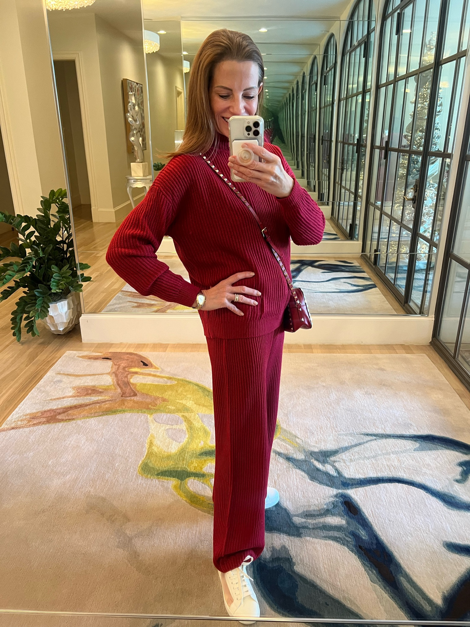 OBSESSED with this ribbed, funnel neck sweater and matching pants. Red, black or cream for the win! I’m so excited to wear this look during the holidays AND the red for Valentine’s Day!!♥️
I’m wearing a size small which is a bit long for me so I would size down on my next order. Use code TIFFANY10 at checkout.  

#LTKSeasonal #LTKfindsunder100 #LTKstyletip