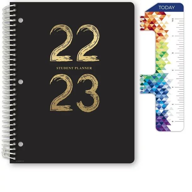 High School Student Planner, Datebook 2022  2023, 8.5 x 11 Black/Gold - Walmart.com | Walmart (US)