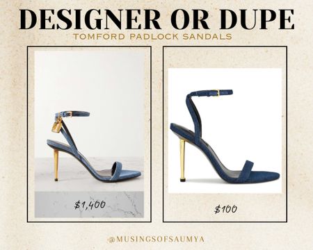 Designer dupe for the Tom ford padlock sandals . Would you spend $1400 or be happy with $100 dupes?? 

#LTKsalealert #LTKfindsunder50