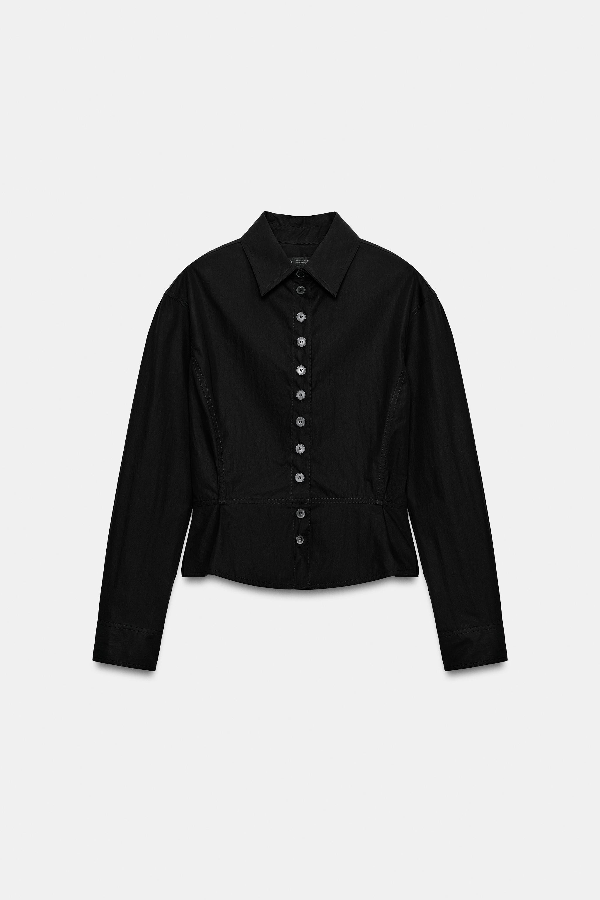 ZW COLLECTION BUTTONED PEPLUM SHIRT | Zara US