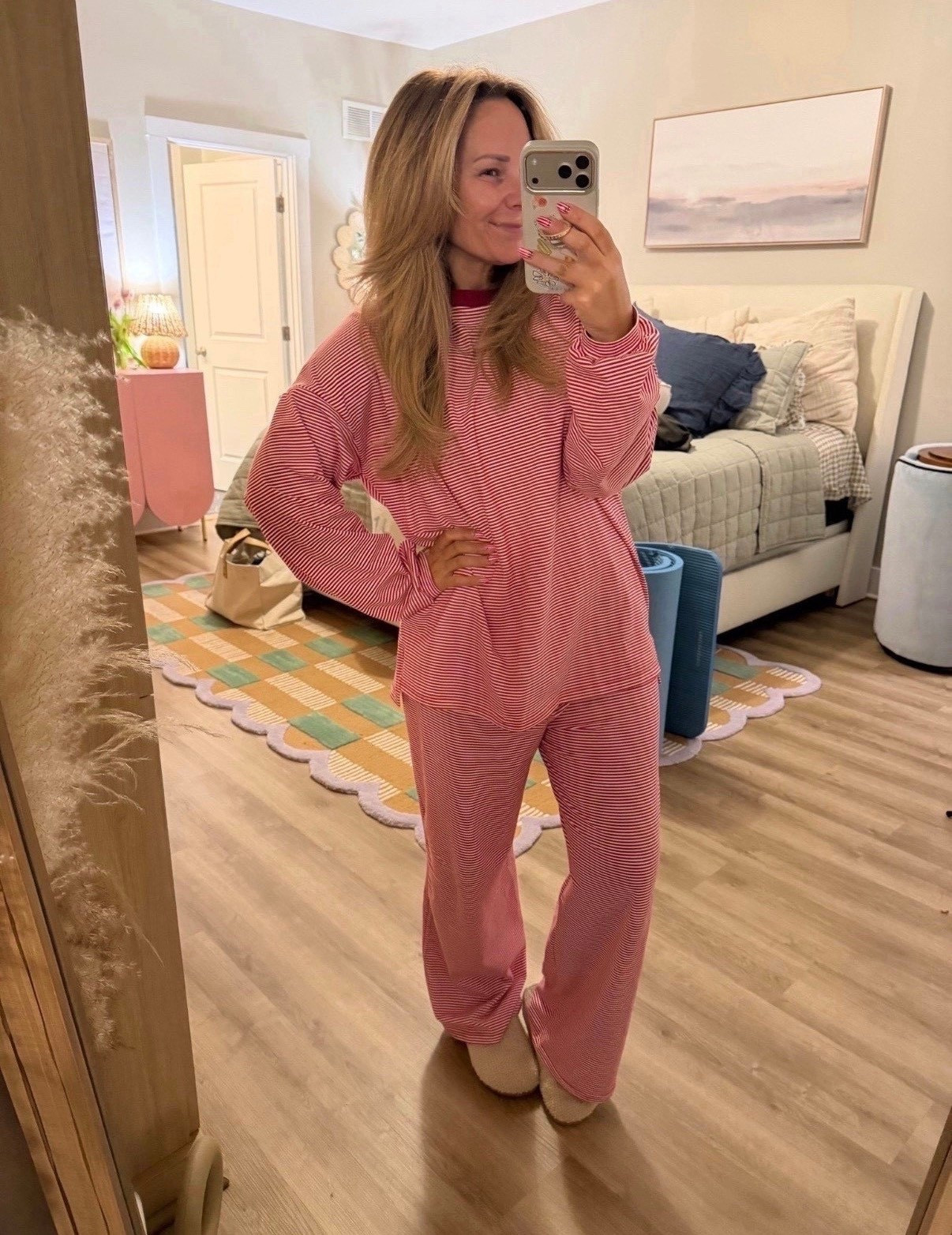 women’s lounge sets, striped pants set, winter loungewear, pajama sets, cozy style, trendy outfit, cozy casual look, ootd 

#LTKSeasonal #LTKootd #LTKHoliday