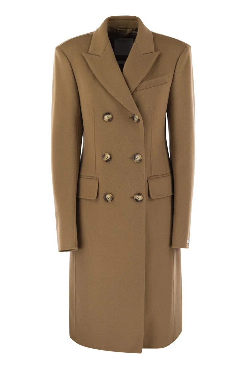 Max Mara Sportmax Women's Morgana - Double Wool Cloth Coat in Camel | Size 40 | 2422016041600 | LOZURI