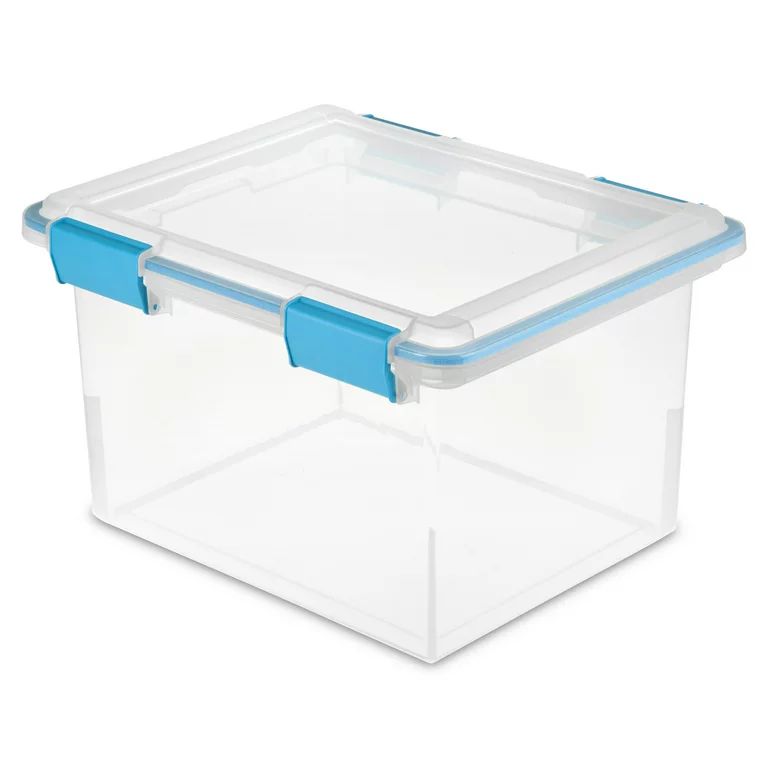 Sterilite 32 Qt. Gasket Box Plastic, Blue Aquarium | Walmart (US)