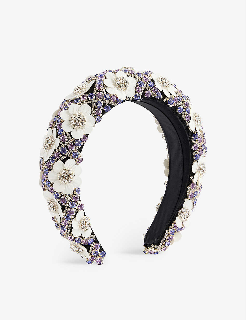 Richard Quinn rhinestone-embellished woven headband | Selfridges