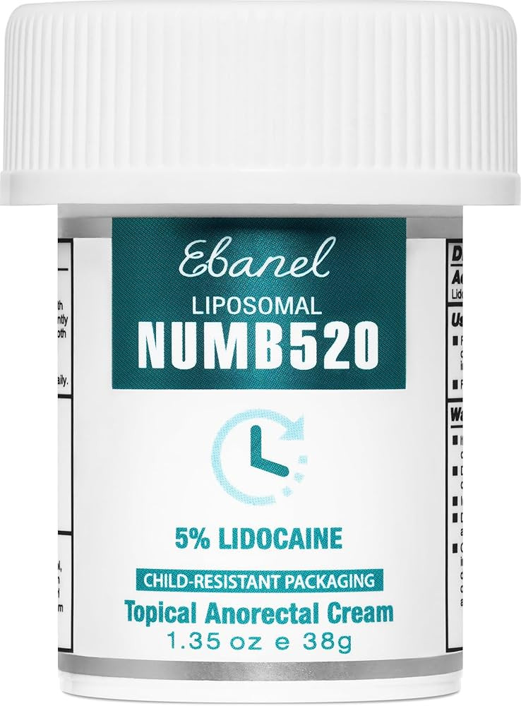 Ebanel 5% Lidocaine Numbing Cream, Pain Relief Burn Itch Numb Cream, Maximum Strength Topical Ane... | Amazon (US)