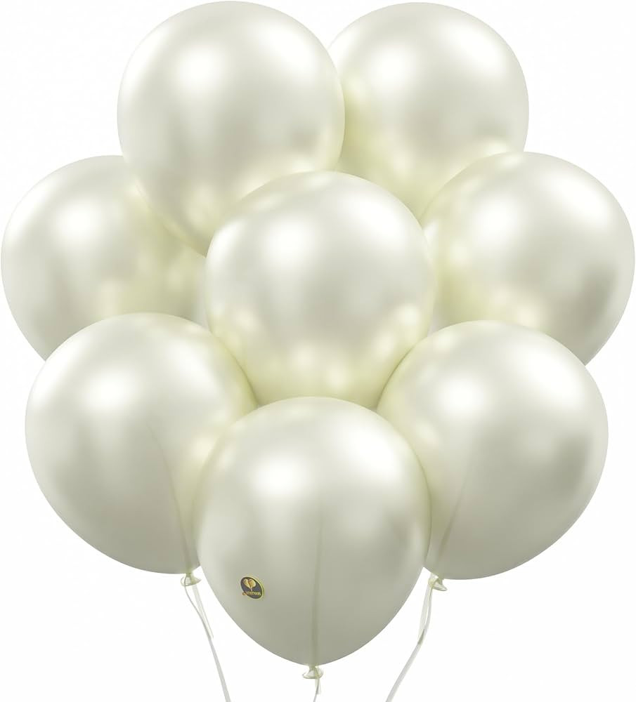 AFTERLOON® Biodegradable Balloons 24 pcs Pearlized White 12 Inch Pearl Color, Pearlescent Thicke... | Amazon (US)