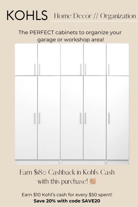If you’re wanting to organize your garage and get some Spring cleaning done these cabinets are sure to organize your garage space.

#garageorganizer #garagecabinets #springorganizationtips
#garagecleaningsupplies

#LTKsalealert #LTKhome