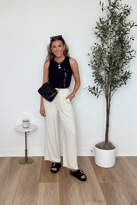 Amazon linen pants! 

Vacation outfit, spring outfit 