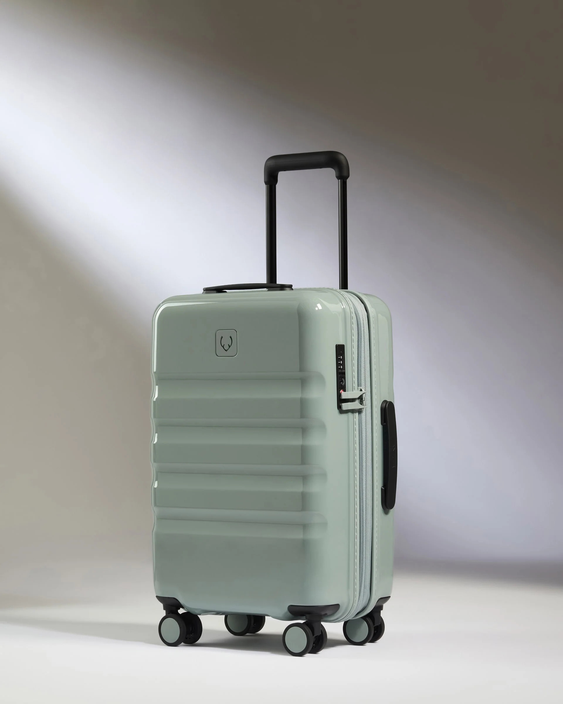 Expandable Carry-on Luggage in Blue Gloss - Icon Stripe | Lightweight & Hard Shell Suitcase | Antler USA