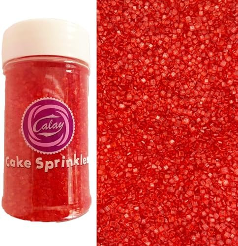 Sentovac Red Sanding Sugar for Baking Edible Sparkling Coarse Sugar Crystals Sprinkles for Baking... | Amazon (US)