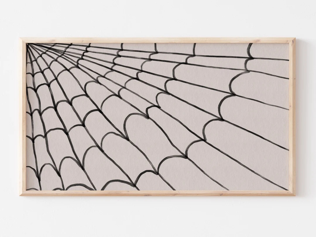 Samsung Frame TV Art Spiderweb Halloween Art Neutral - Etsy | Etsy (US)